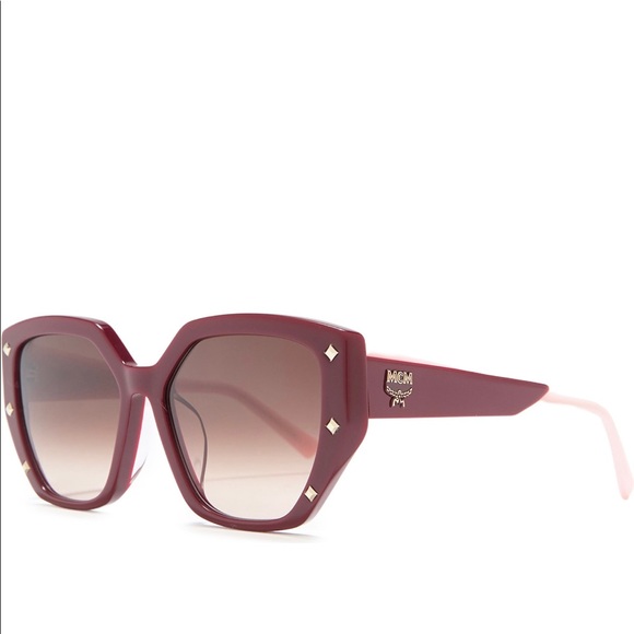 MCM rectangle burgundy sunglasses main image 11
